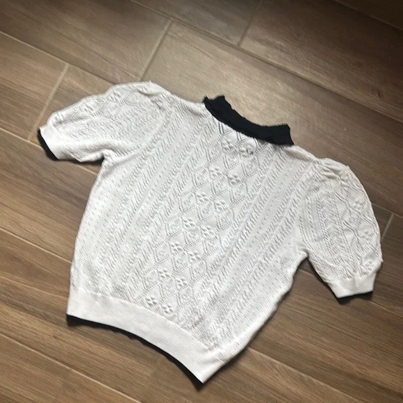 LOFT White Collared Sweater - Picture 6 of 10